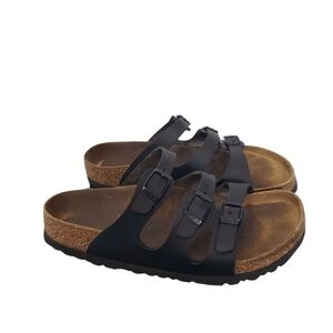 Birkenstock Florida Soft Footbed Sandal Size 6.5 (Black)